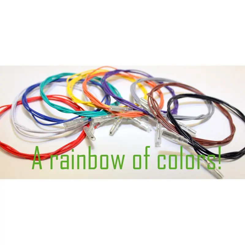 10 Wire Rainbow Wire Pack with Double Ended .110" QCD's