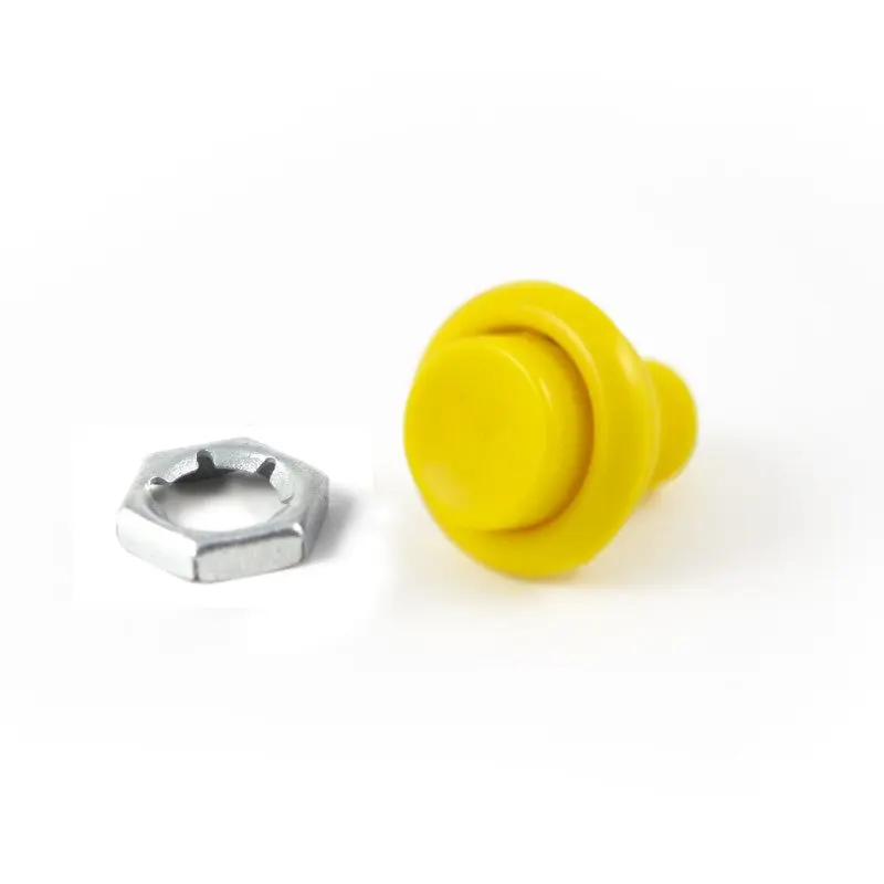 Cabinet Flipper Button 1 1/8" - Yellow