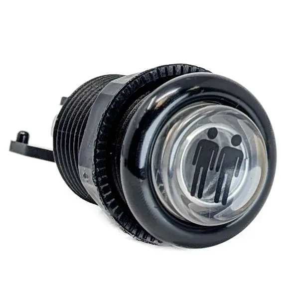 iL PSL-L Concave Button - Black & Clear White Plunger - Player 2