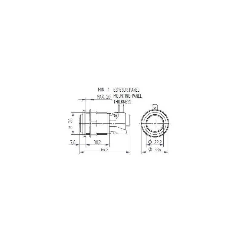 iL PSL-CV Convex Button - Translucent Light Smoke - Image 4