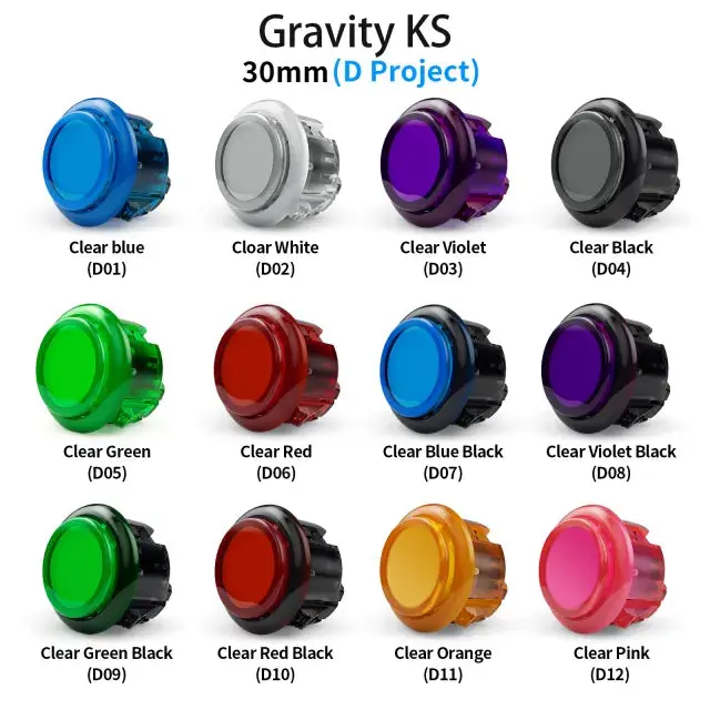 QANBA Gravity KS Silent 30mm Snap in Buttons - Clear