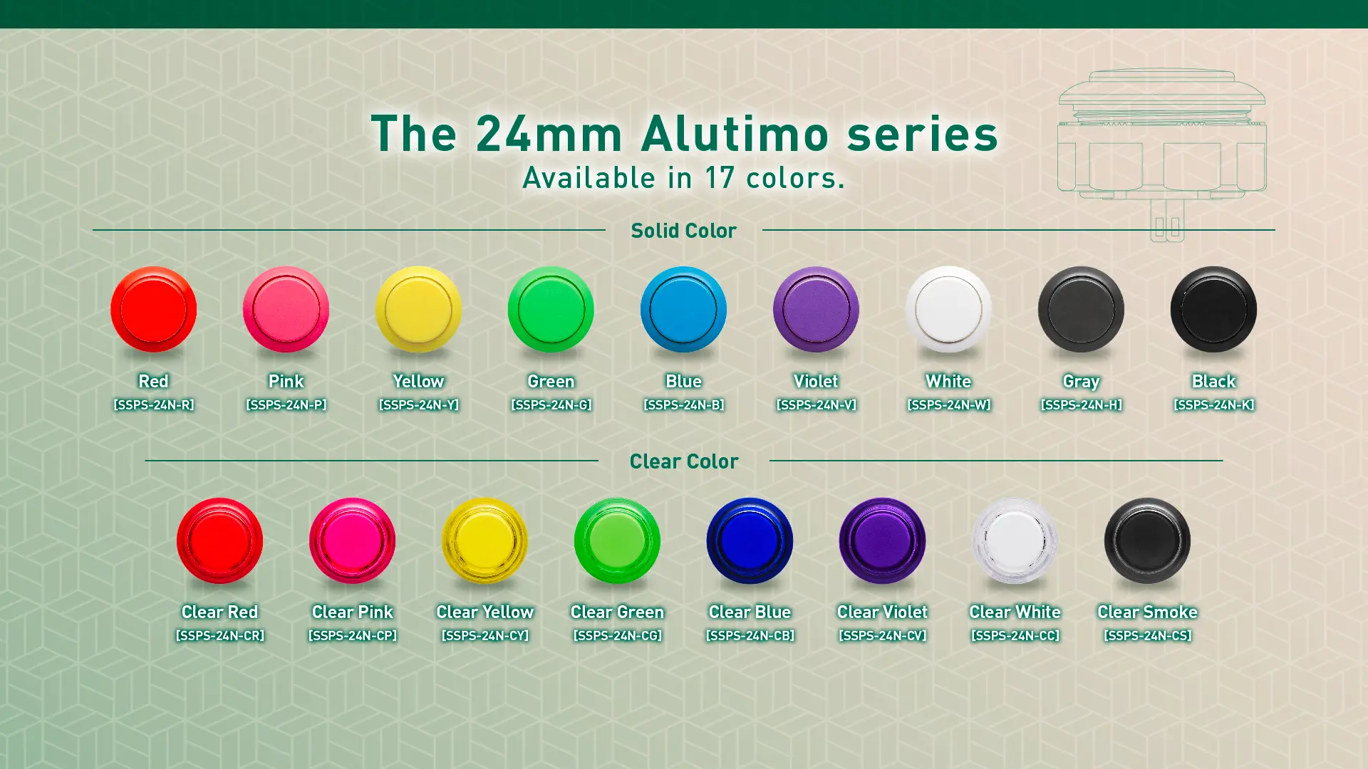Seimitsu Alutimo SSPS-24N Clear 24mm Screw-in Mechanical button - Image 9