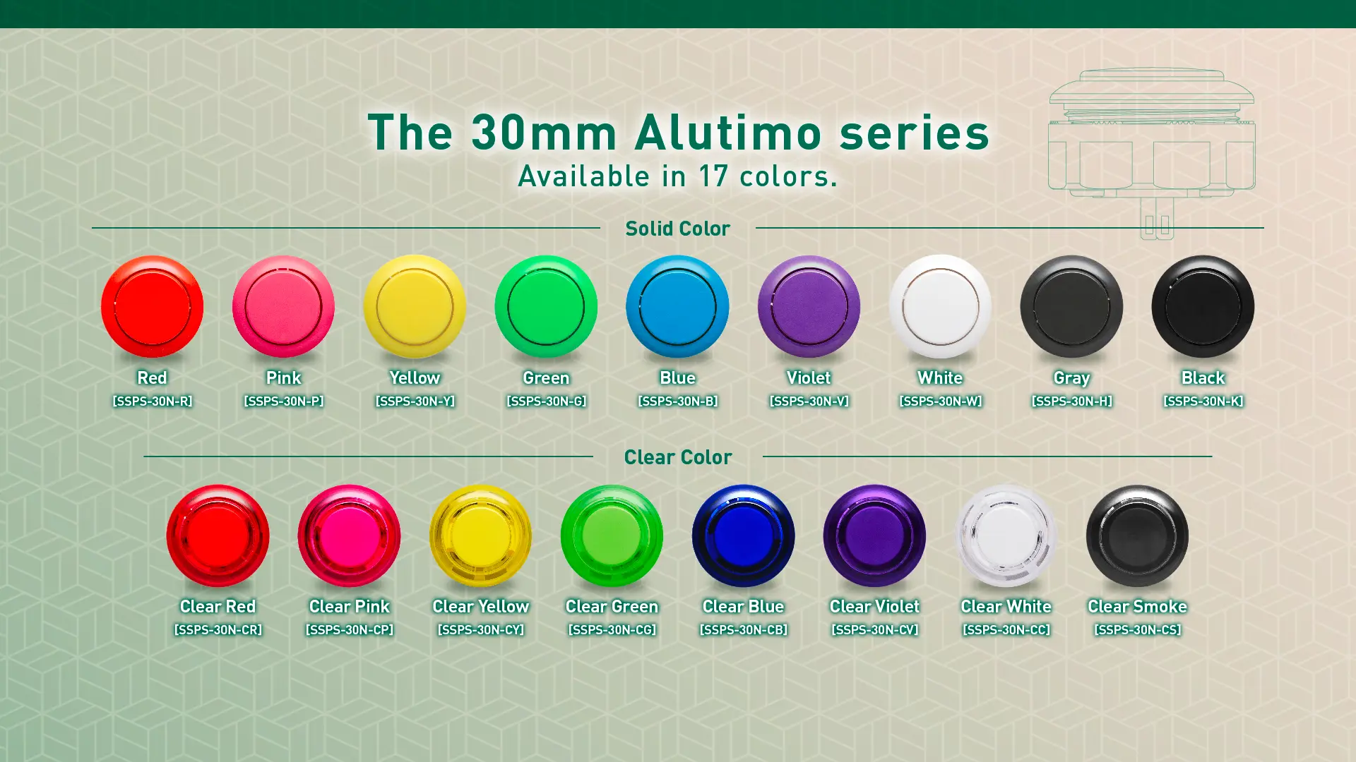 Seimitsu Alutimo SSPS-30N Solid 30mm Screw-in Mechanical button - Image 10