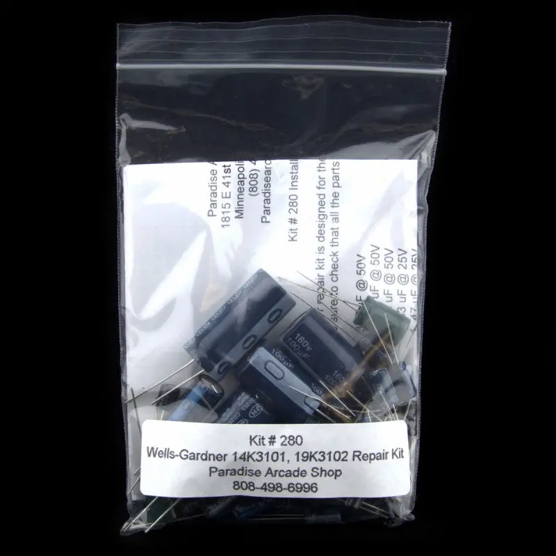 Wells Gardner 14K3101 and 19K3102 Monitor Repair Kit