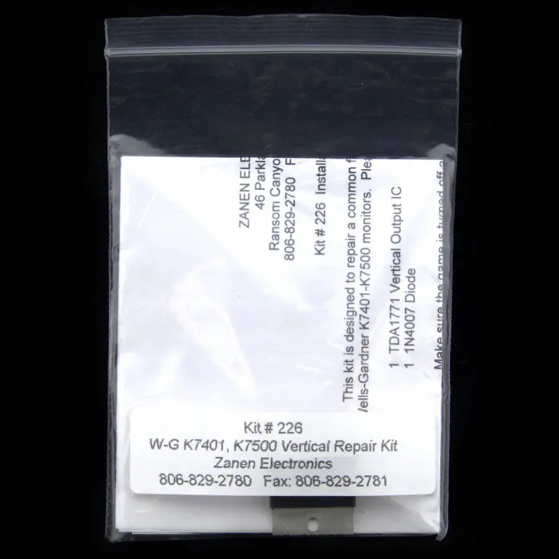 Wells Gardner K7401/K7500 Vertical Repair Kit